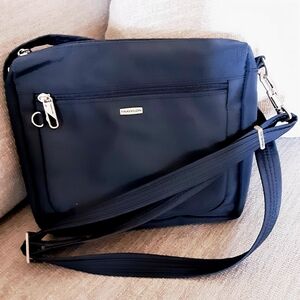 Travelon Navy Anti-Theft Crossbody Bag Classic East/West